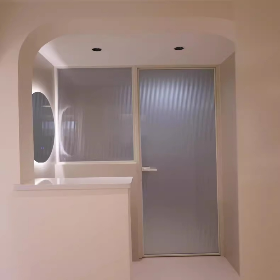 Paihao extremely narrow ultra white series swing door