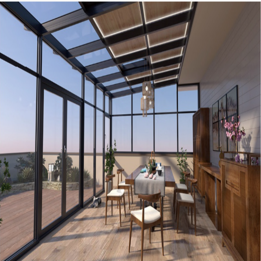Chinese style sunroom